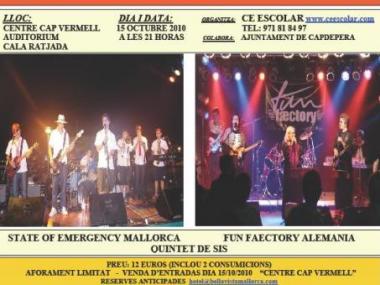 Concert Pop Rock al centre Cap Vermell