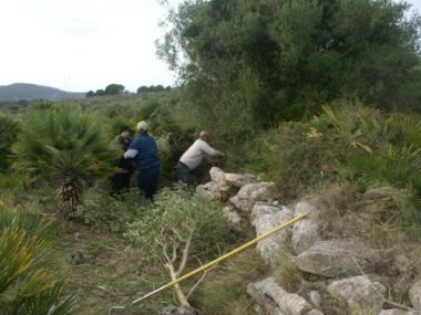 Neteja del jaciment Es Claper des Gegants