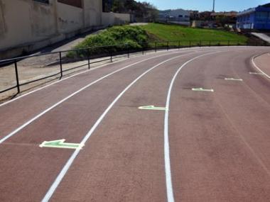 La pista d'atletisme està preparada