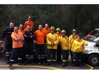 Protecció Civil s’entrena per actuar en cas d’incendi forestal