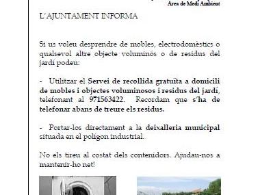 Campanya informativa contra l’abandonament de residus