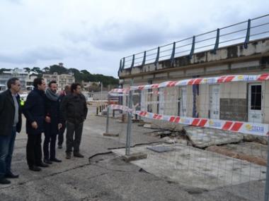Les obres de reparació del dic de Cala Rajada es tramitaran per via d’emergència per tal que puguin començar en breu