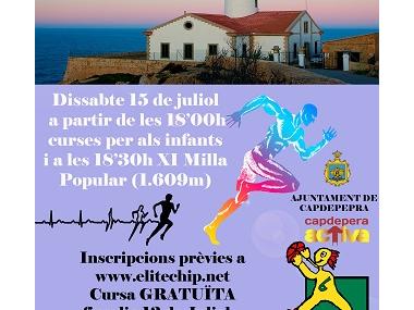 Horaris de les curses per a infants i Milla urbana
