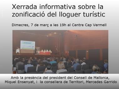 Xerrada informativa sobre la zonificació del lloguer turístic