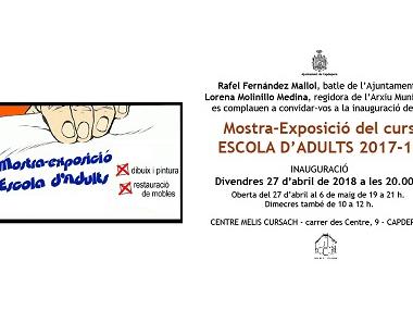 Exposició de l'Escola d'Adults de Capdepera