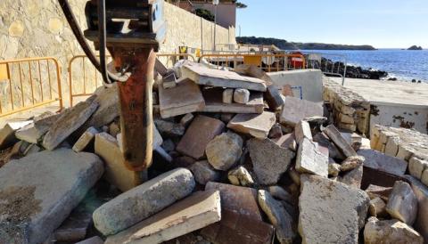 obres de reparació del passeig marítim