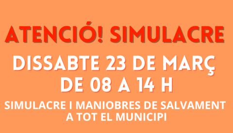 ATENCIÓ! SIMULACRE