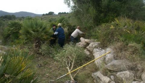 Neteja del jaciment Es Claper des Gegants