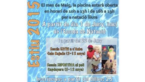 Informació sobre Escola d'estiu, Estiu Esportiu, Escola de natació i natació lliure