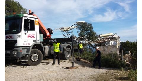 Se retira la torre de telecomunicacions de Capdepera