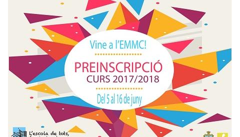 Preinscripcions a l'Escola de Música curs 2017-2018