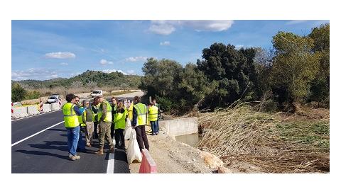 La consellera Garrido visita les obres de la carretera de ses Coves