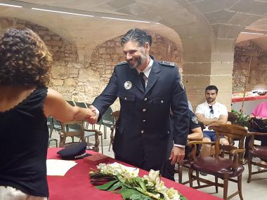 Vicenç Garriga Martorell com a Subinspector cap de la Policia Local i a José González Serra com a Oficial de la Unitat Nocturna de la Policia Local de Capdepera